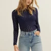 Ajour t-shirt lange mouwen