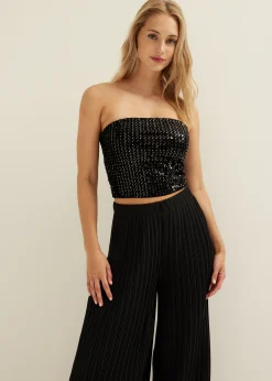 Bandeau top met pailletten