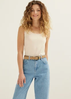 Basic singlet breed met kant