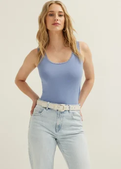 Basic singlet breed met kant