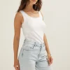 Basic singlet breed met kant