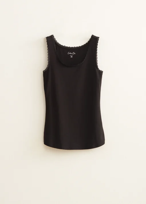 Basic singlet breed met kant
