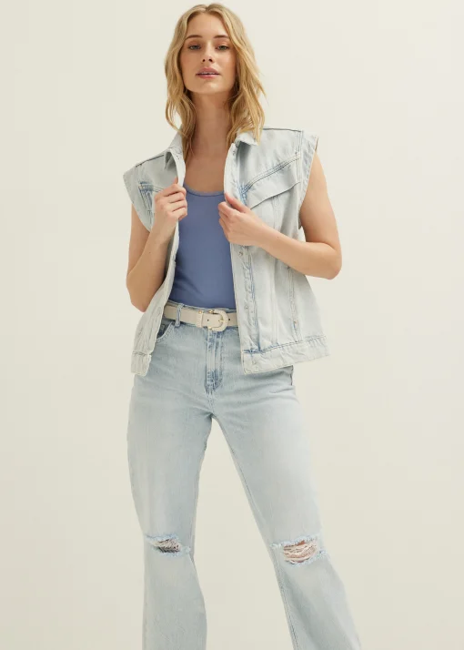 Basic singlet breed met kant