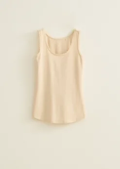 Basic singlet breed met kant