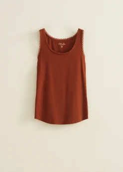 Basic singlet breed met kant