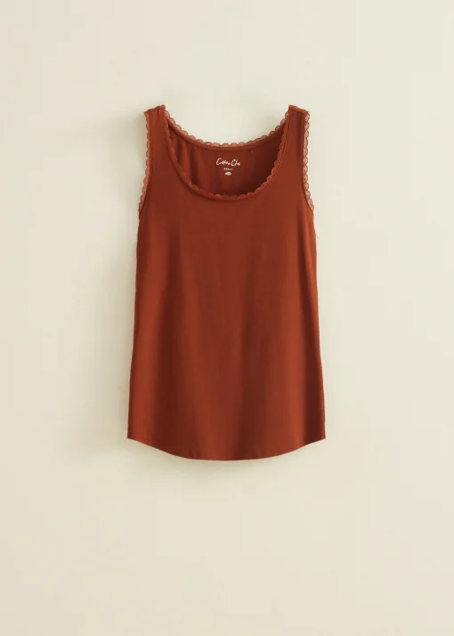 Basic singlet breed met kant