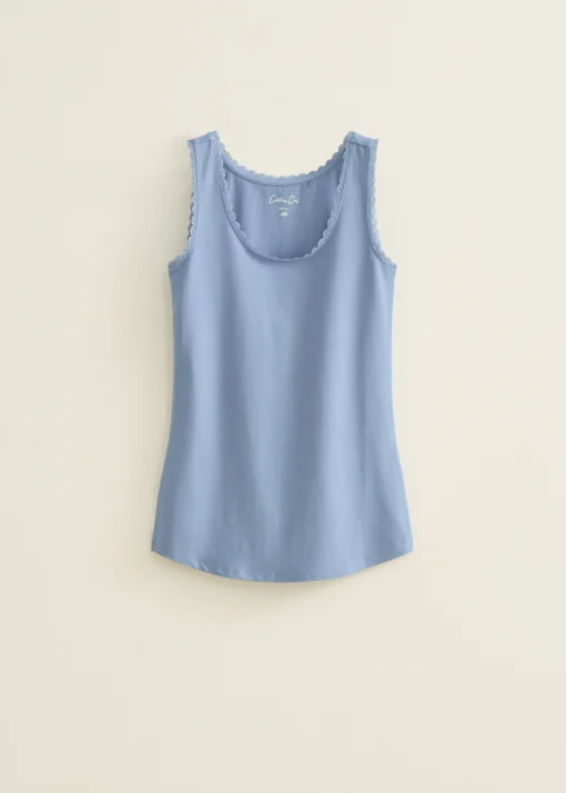 Basic singlet breed met kant