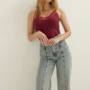 Basic singlet met kant detail
