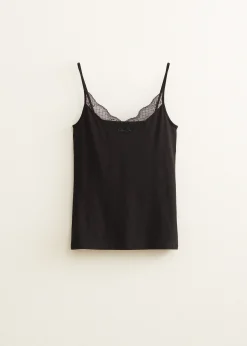 Basic singlet met kant detail