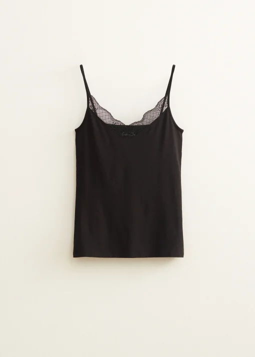 Basic singlet met kant detail