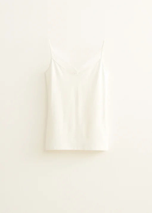 Basic singlet met kant detail