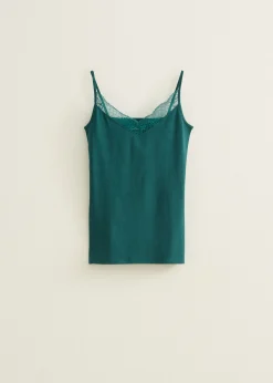 Basic singlet met kant detail