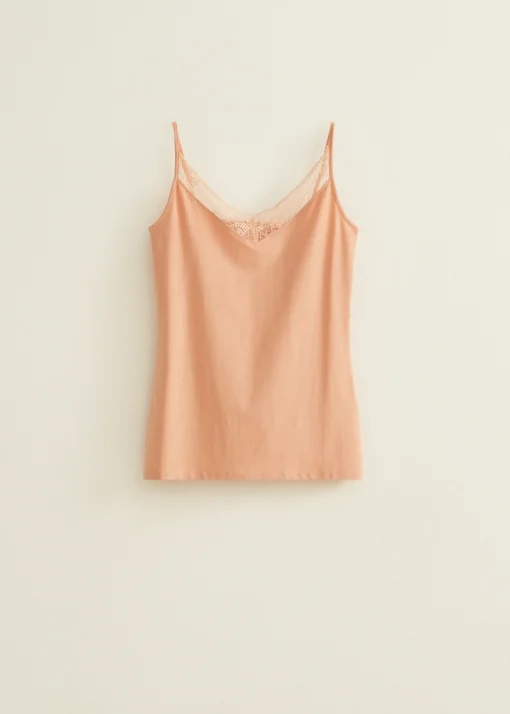 Basic singlet met kant detail