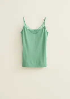 Basic singlet met kant detail