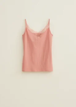 Basic singlet met kant detail