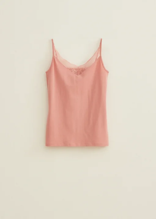 Basic singlet met kant detail