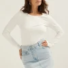 Basic top met lange mouwen