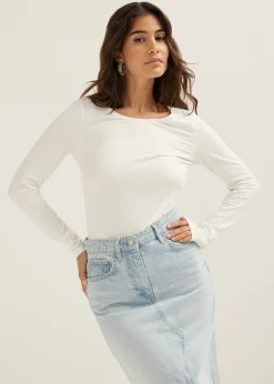 Basic top met lange mouwen