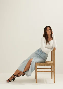 Basic top met lange mouwen