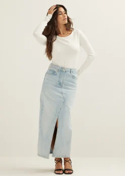 Basic top met lange mouwen