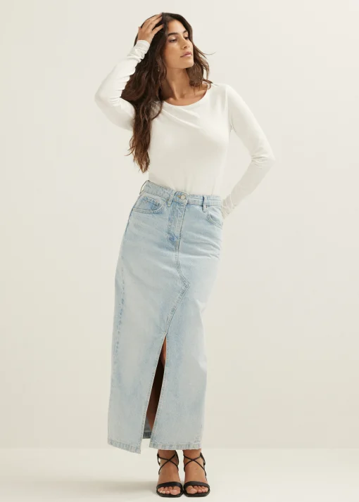 Basic top met lange mouwen
