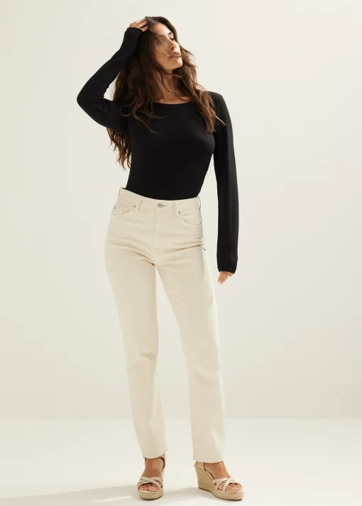 Basic top met lange mouwen