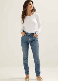 Basic top met lange mouwen