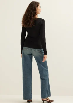 Basic t-shirt lange mouw