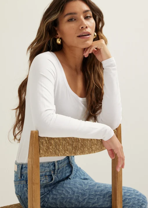 Basic t-shirt lange mouw