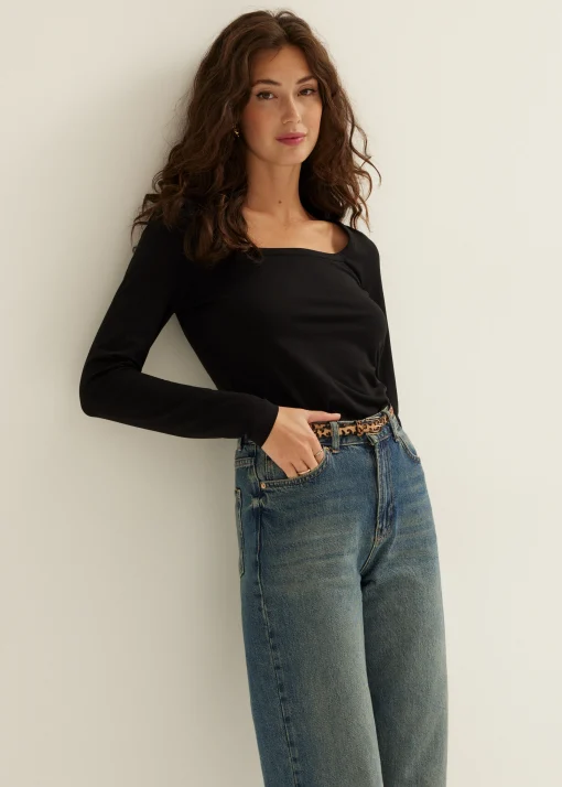 Basic t-shirt lange mouw