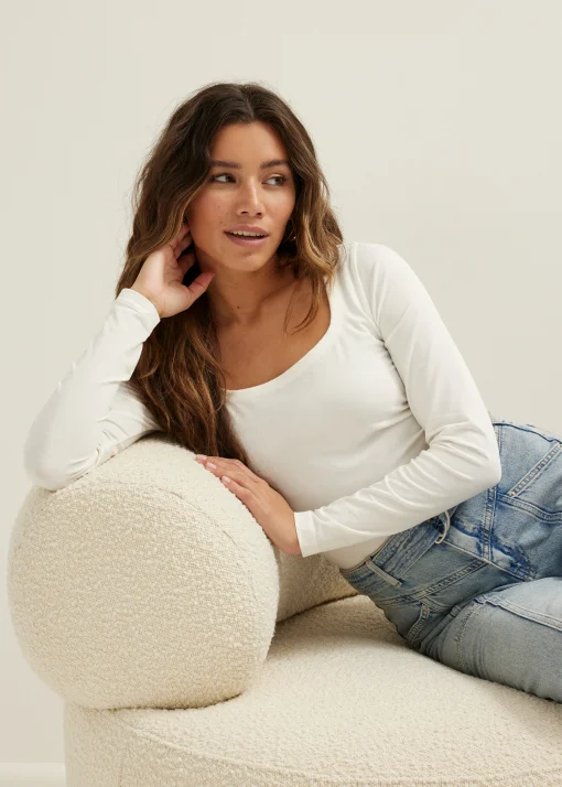 Basic t-shirt lange mouw