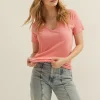 basic t-shirt met v-hals