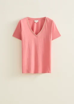 basic t-shirt met v-hals