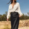 Blouse crochet tape details