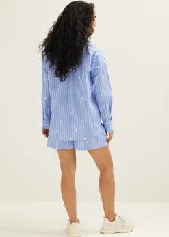 Blouse gestreept met paillet detail
