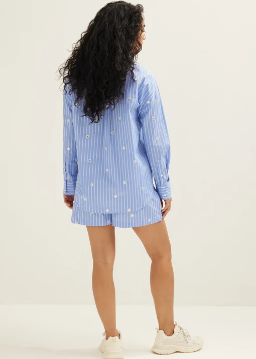 Blouse gestreept met paillet detail