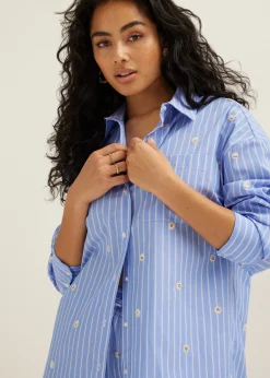 Blouse gestreept met paillet detail