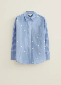Blouse gestreept met paillet detail