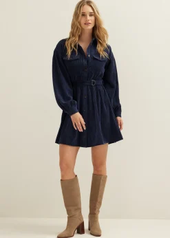Blouse jurk van corduroy