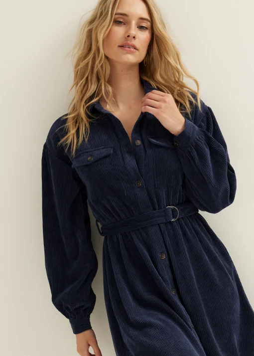 Blouse jurk van corduroy