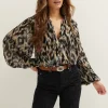 Blouse met all-over print