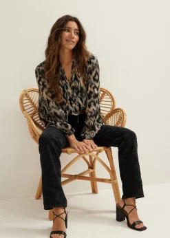 Blouse met all-over print