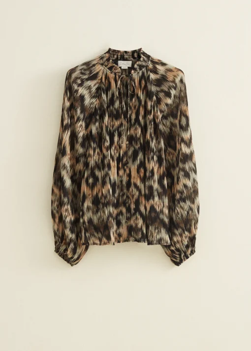 Blouse met all-over print