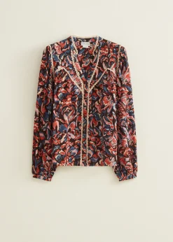 Blouse met all-over print