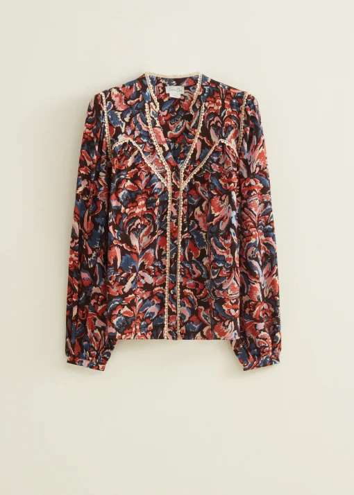 Blouse met all-over print