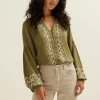 Blouse met borduurdetails