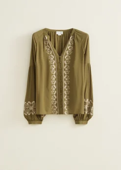 Blouse met borduurdetails