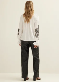 Blouse met borduurwerk