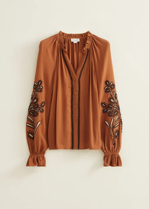 Blouse met borduurwerk