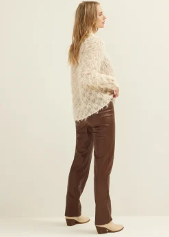 Blouse met furry details